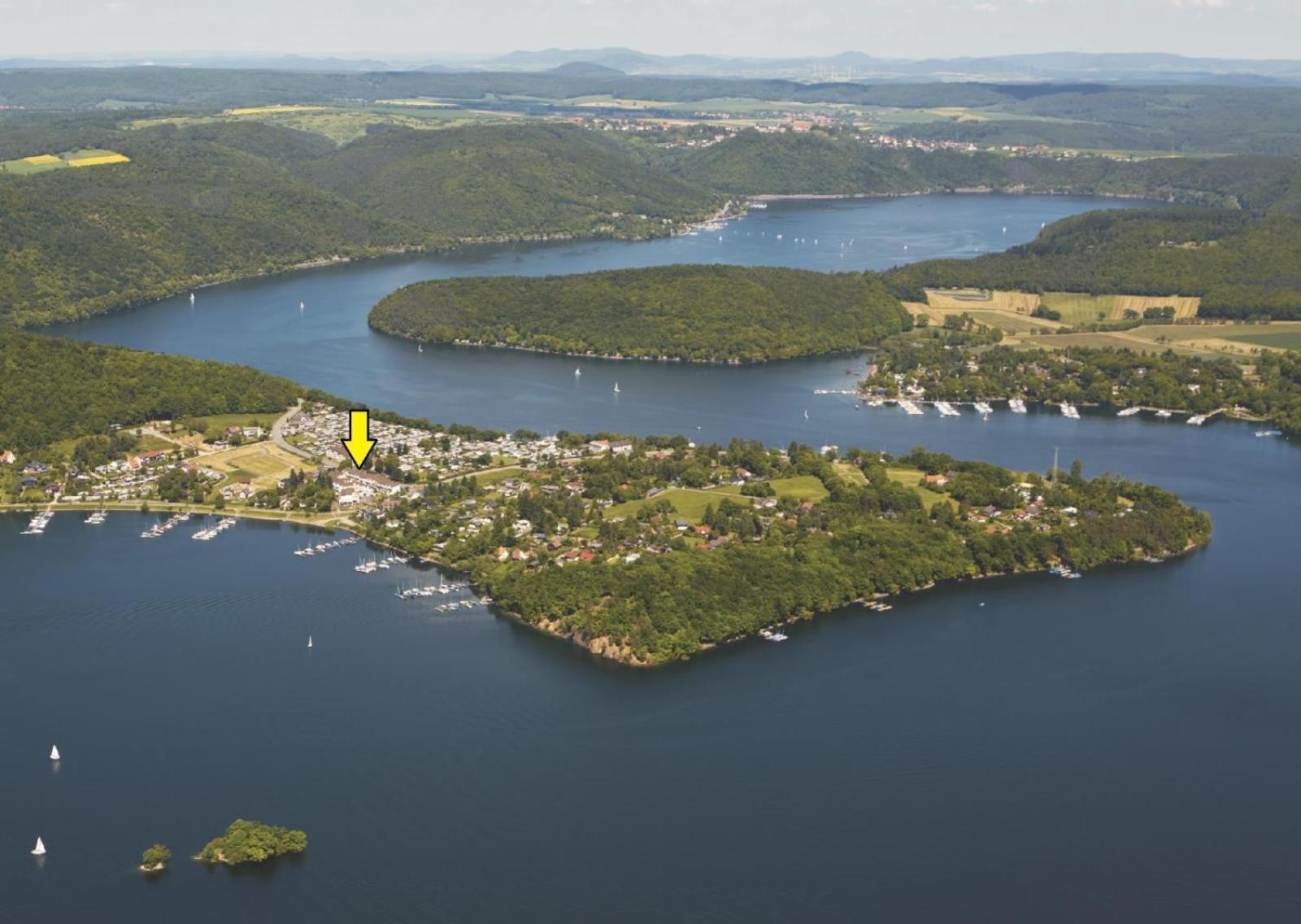 Gemutliche 93m2Fewo mit 2 Schlafzimmern und seitlichem Seeblick vom Balkon Scheid  Exterior foto